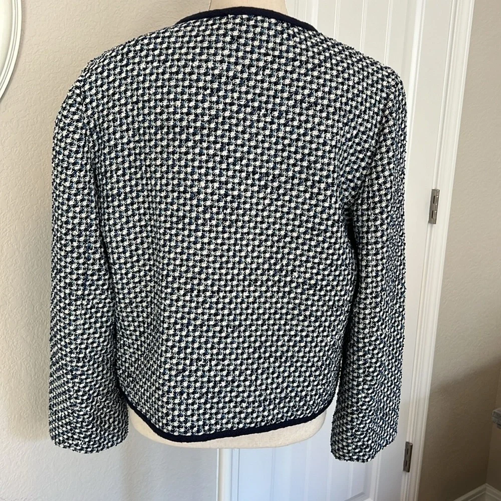 kate spade Black and White Tweed Button Front Jacket